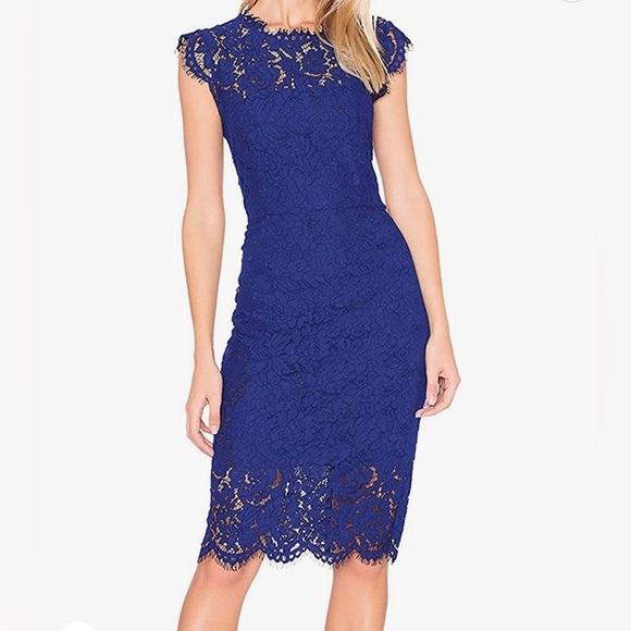 NWT l Beautiful Merokeety Vibrant Blue Lace Dress! XL - Picture 9 of 10